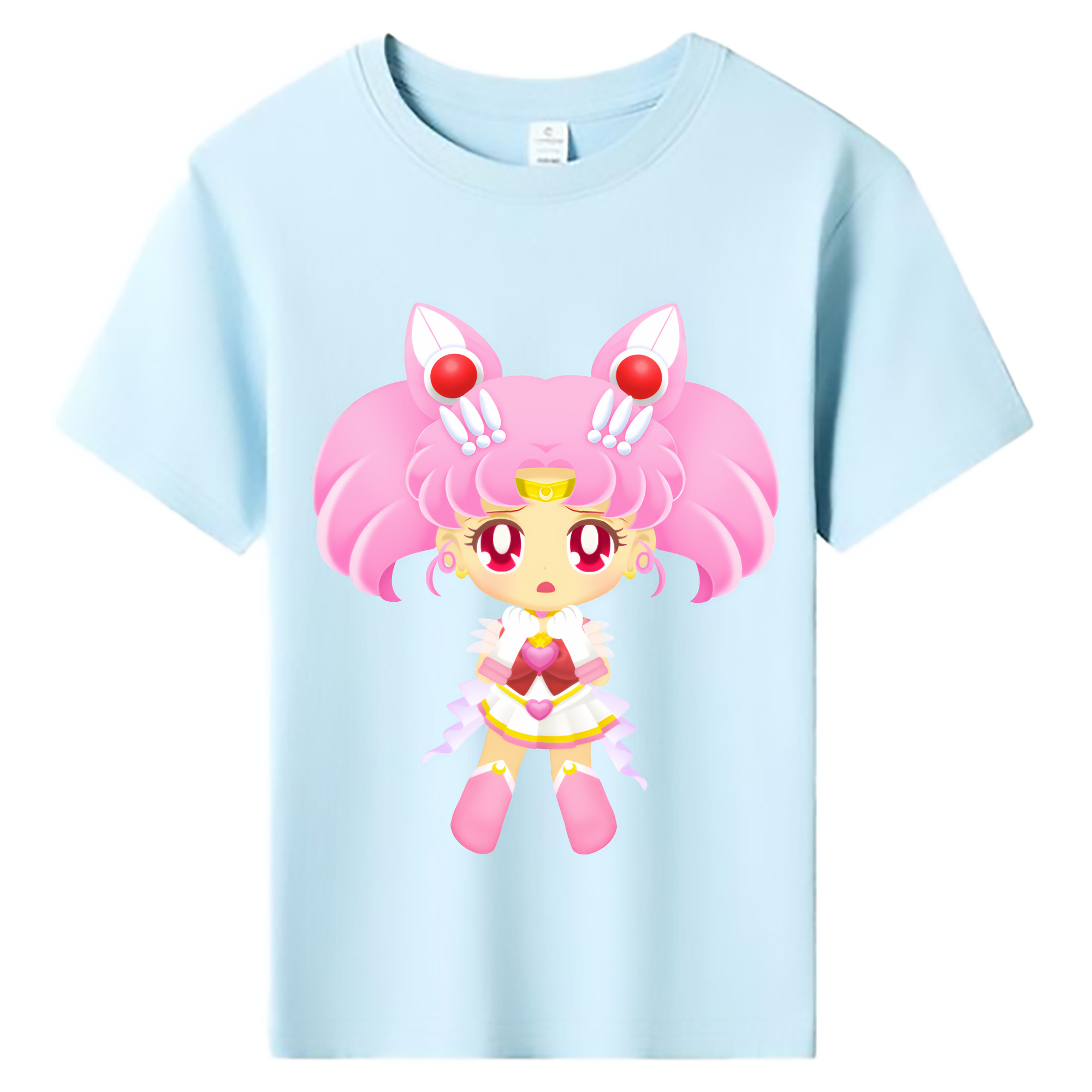 （画像用） 美少女戦士セーラームーン ちびうさ Sailor Moon Chibiusa Tsukino Usagi Small Lady Serenity 綿100％キッズTシャツ（フロントプリント）
